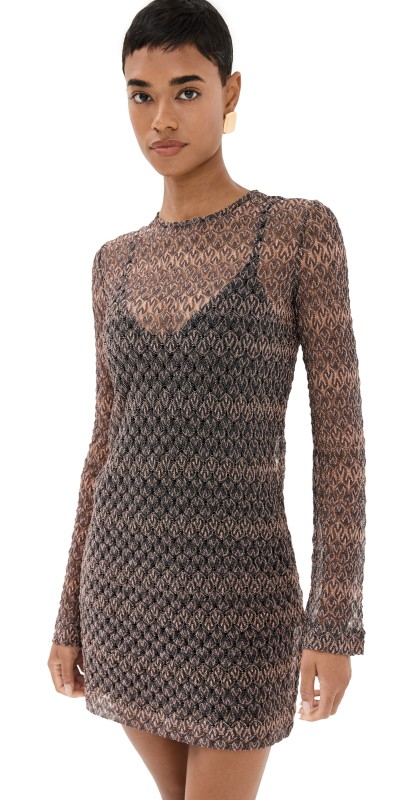 Missoni Short Dress Black And Bronze