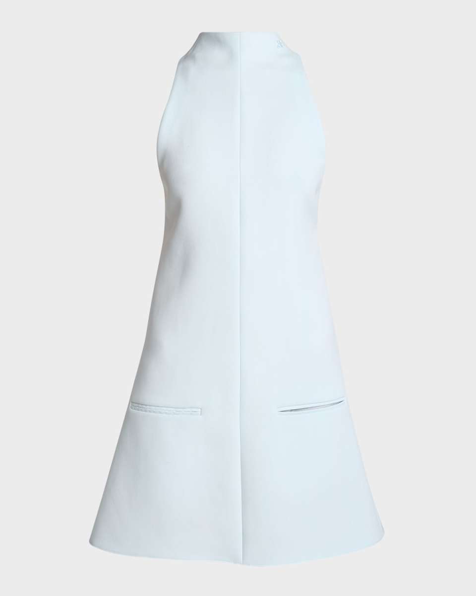 2-Pocket Twill A-Line Mini Dress