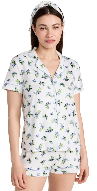 PJ Salvage Blueberry PJ Set Ivory