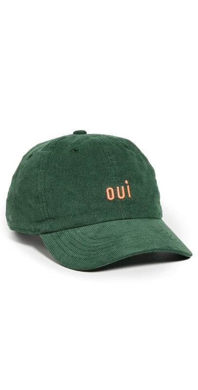 Clare V. Corduroy Baseball Cap Olive