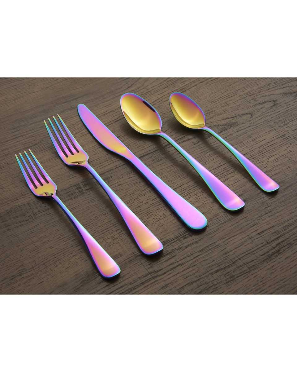 Rhiannon Rainbow Mirror 20-Piece Flatware Set, Service for 4
