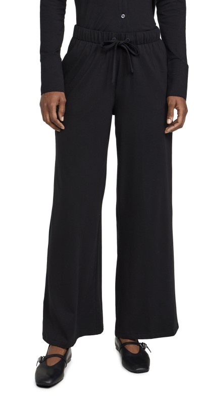 ATM Anthony Thomas Melillo Heavy Modal Wide Leg Pull-On Pants Black