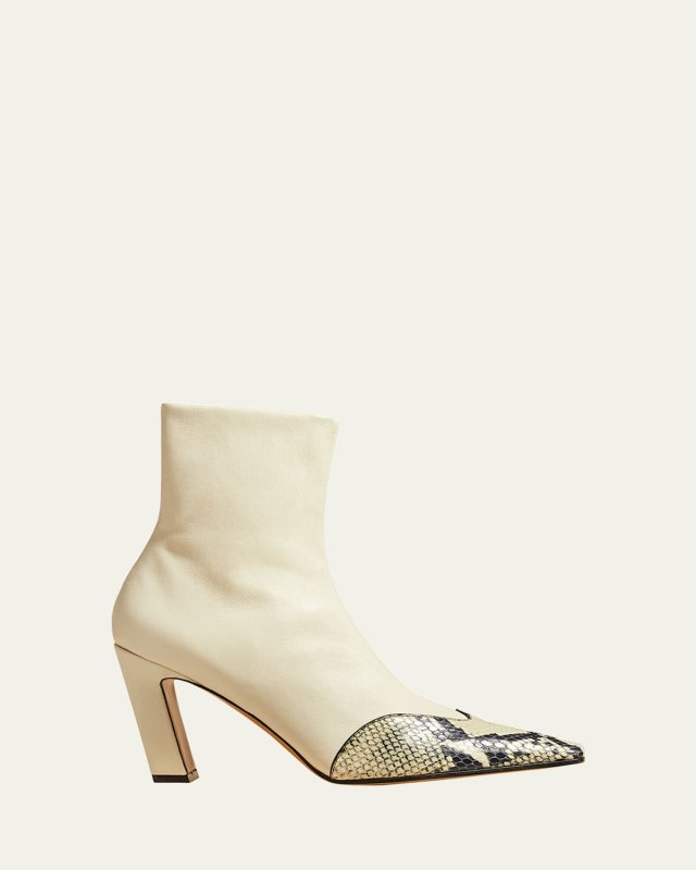 Nevada Stretch Leather Ankle Boots