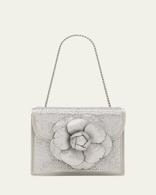 Mini Tro Crystal Suede Crossbody Bag