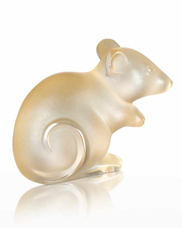 Gold Luster Mouse Figurine