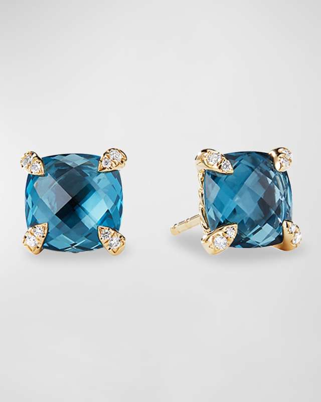 Chatelaine Gemstone and Diamond Earrings, 8.5mm
