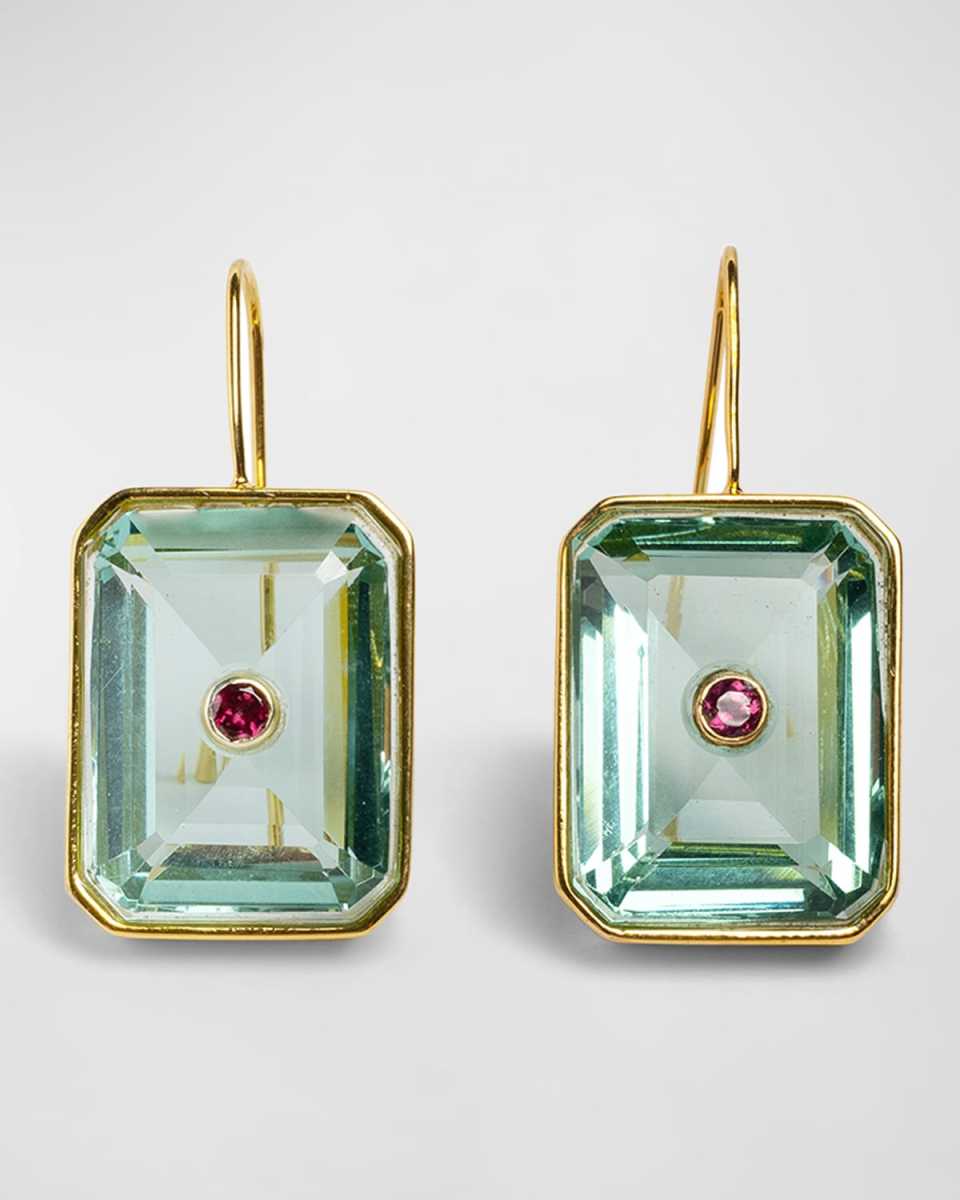 TILE EARRINGS IN AQUA