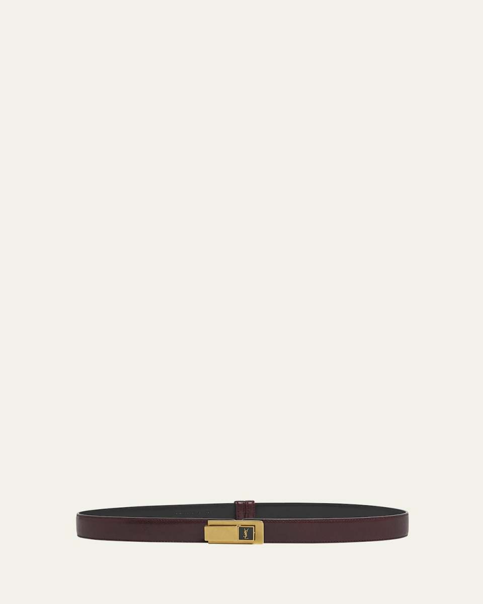 YSL Skinny Leather Belt