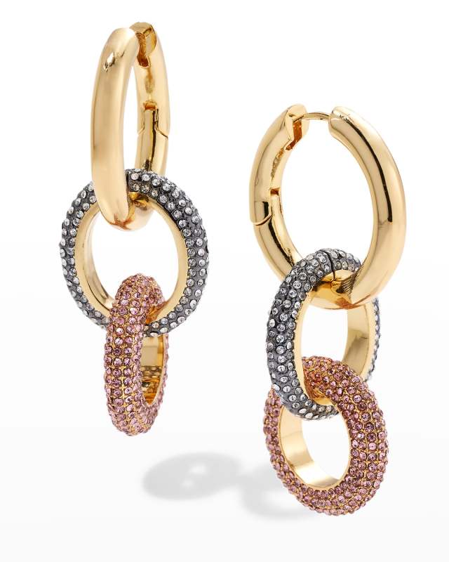 Zoe Dangling Tri-Hoop Earrings