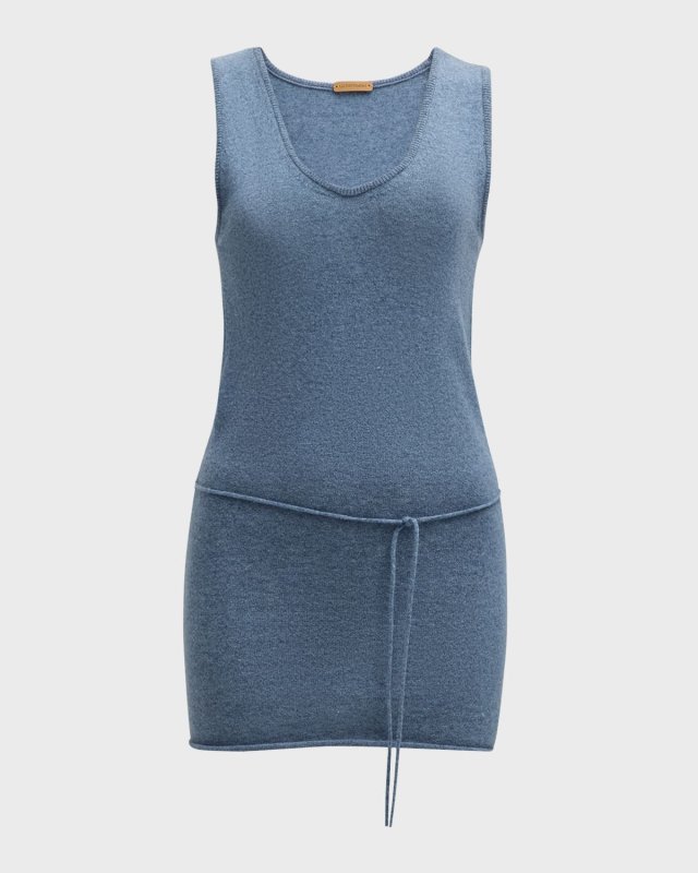 Long Scoop-Neck Tank Top