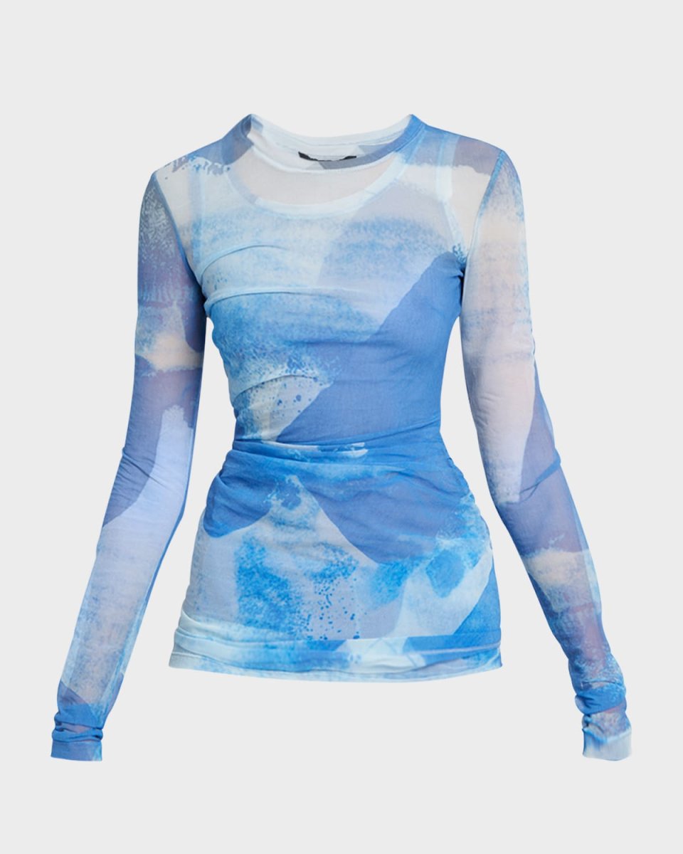 Amber Printed Sheer Top