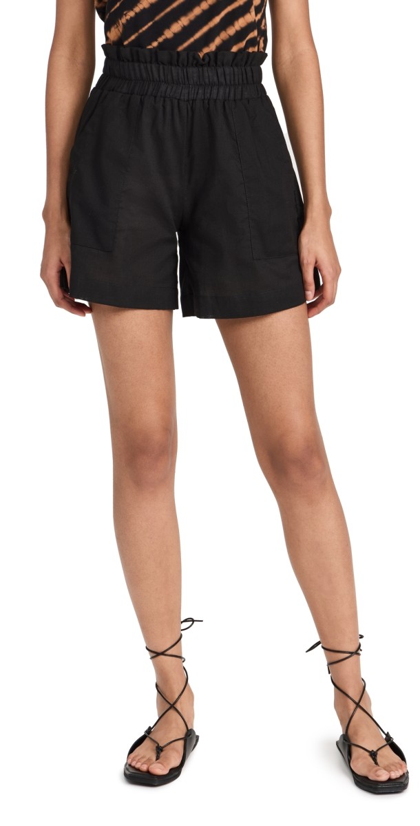 The Lulo Project Elastic Waist Shorts 00 Black
