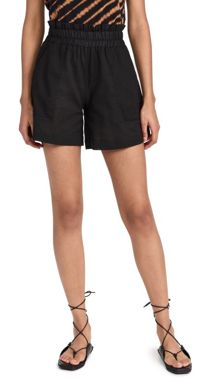 The Lulo Project Elastic Waist Shorts 00 Black