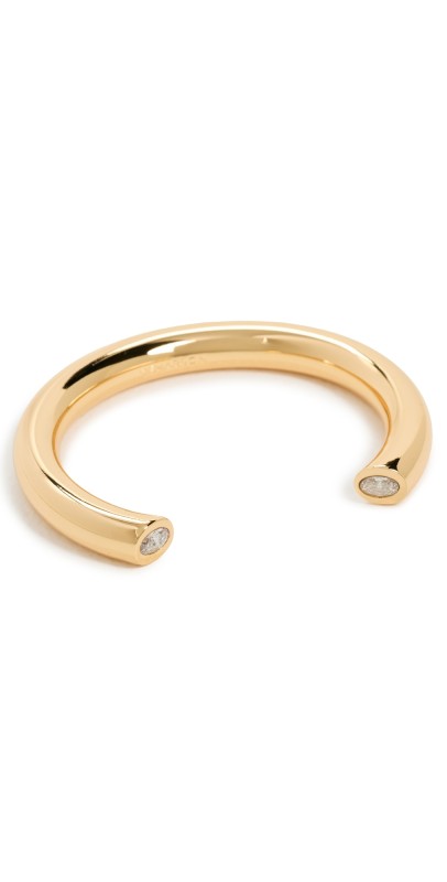 DEMARSON Miley Cuff Tubular Bracelet Gold/Crystal