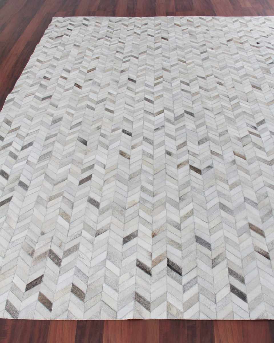 Burket Hand-Stitched Hair Hide Rug, 5' x 8'