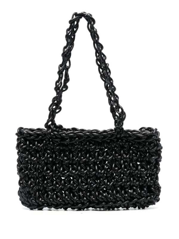 knitted shoulder bag
