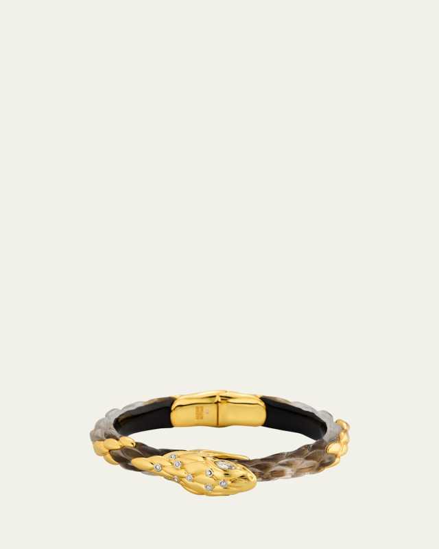 Serpent Lucite Hinge Bracelet, Desert