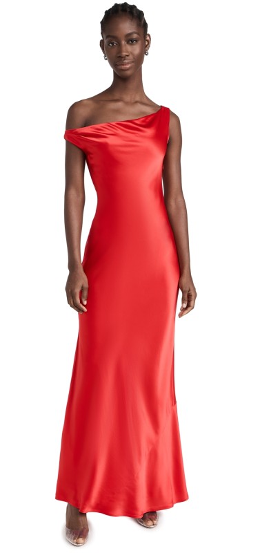 STAUD Ashanti Dress Red Rose