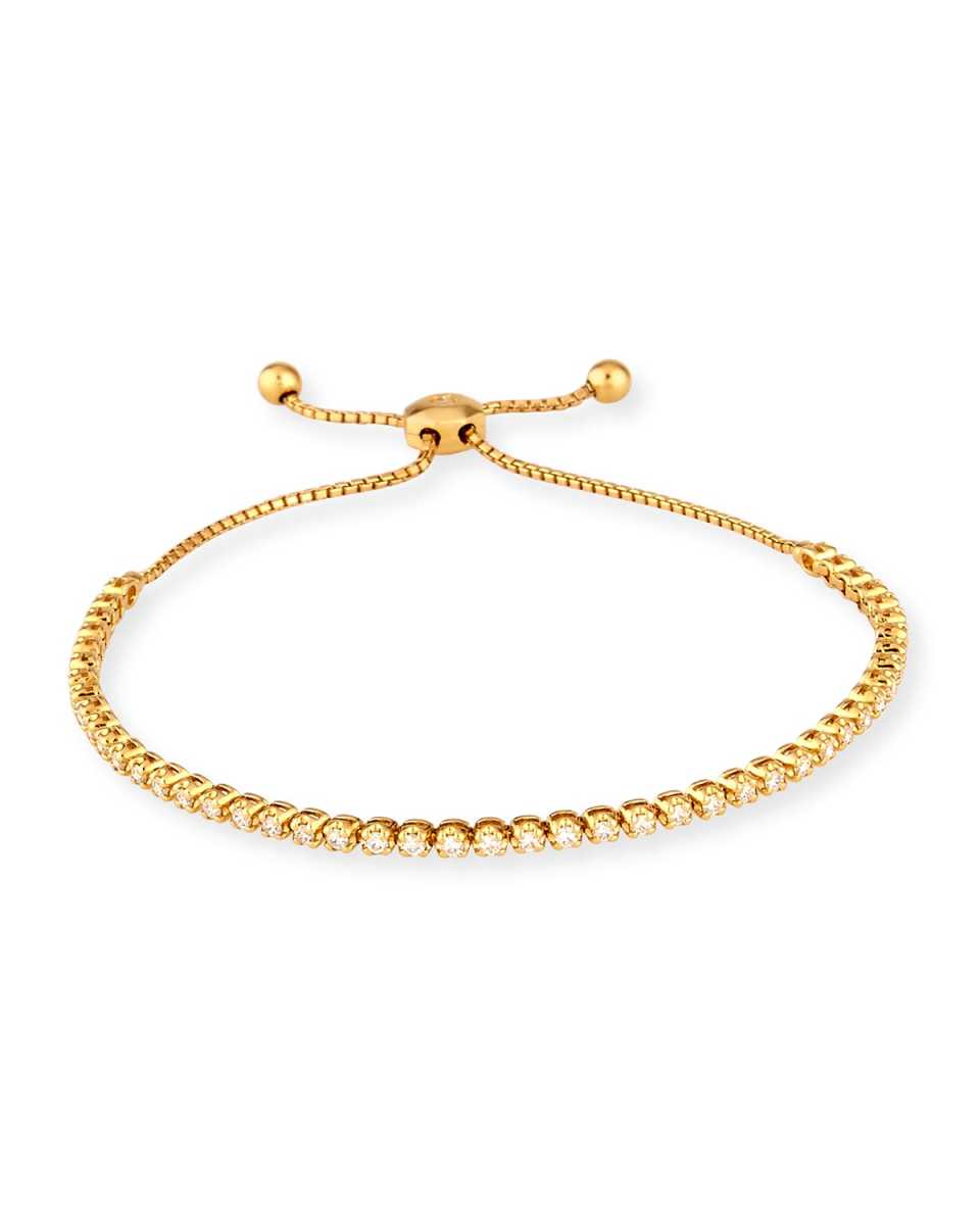 18K Yellow Gold Illusion-Set Diamond Bracelet