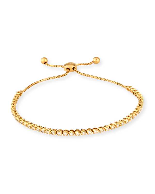 18K Yellow Gold Illusion-Set Diamond Bracelet