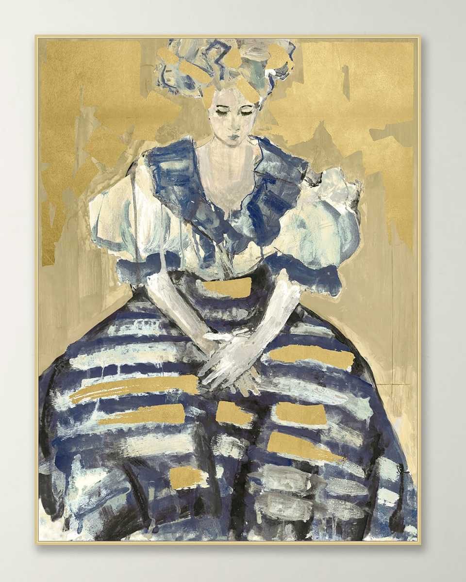 "Lady in Stripes" Giclee Art Canvas