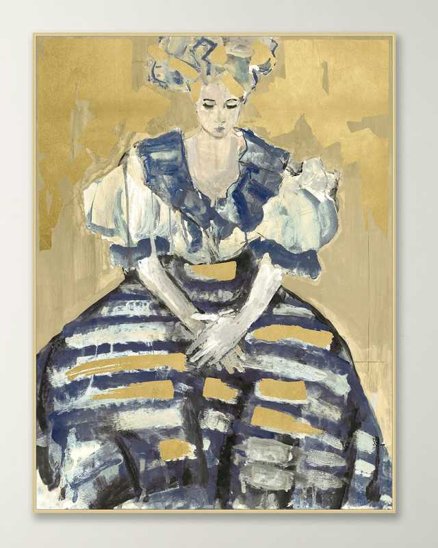 "Lady in Stripes" Giclee Art Canvas