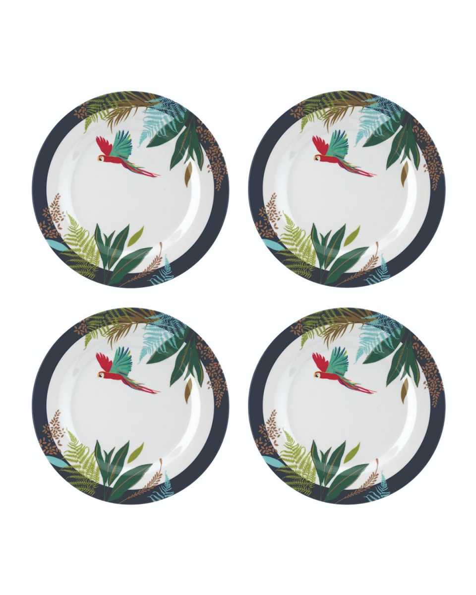 Sara Miller Parrot Melamine Salad Plates, Set of 4