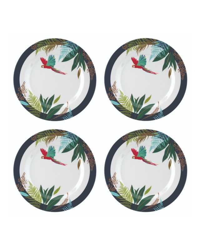 Sara Miller Parrot Melamine Salad Plates, Set of 4