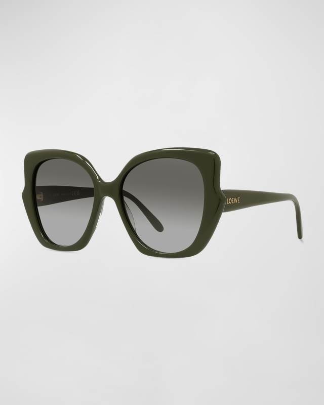 Logo Acetate Butterfly Sunglasses