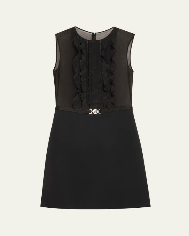 Medusa Hardware Mini Georgette Dress