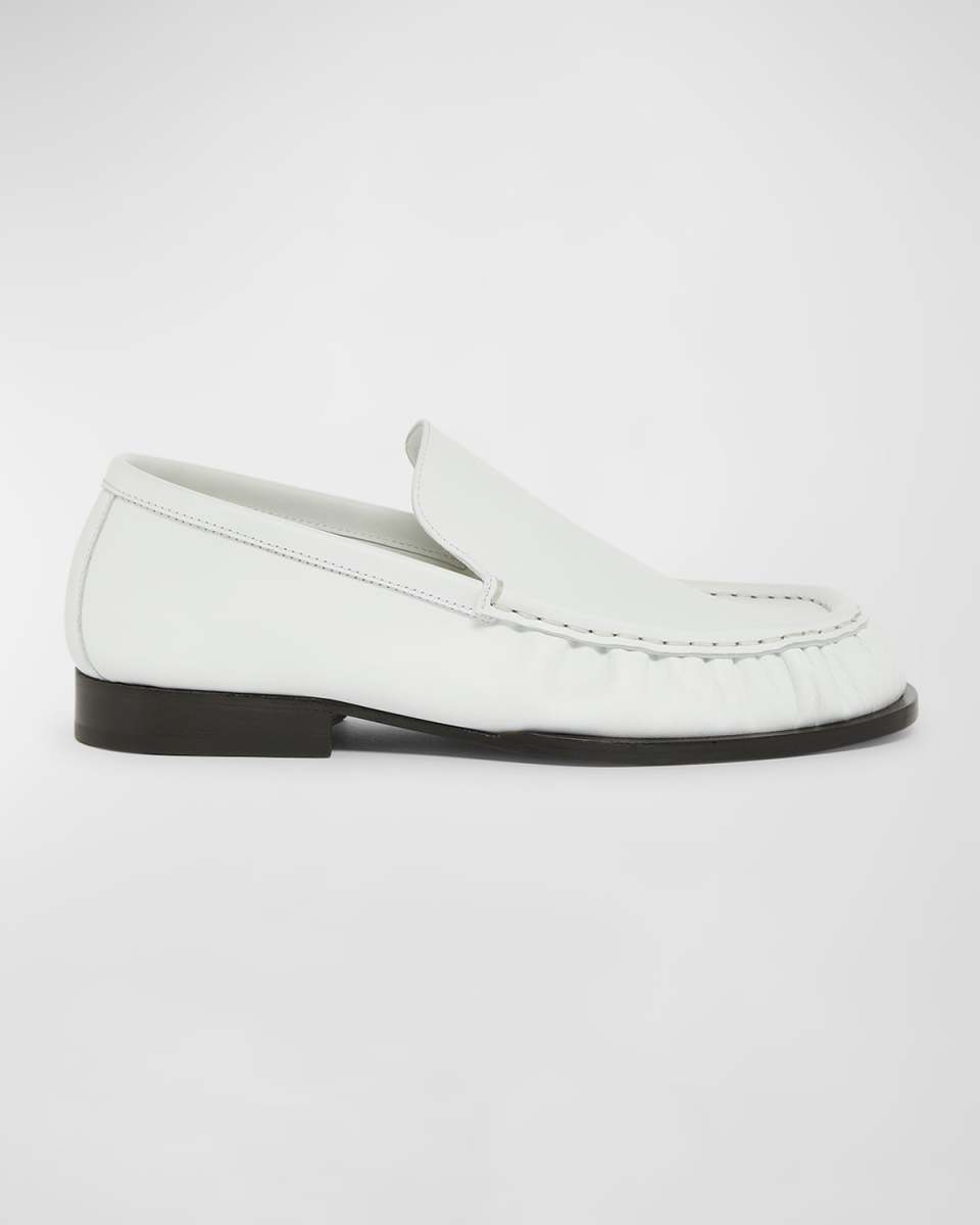 Calfskin Leather Slip-On Loafers