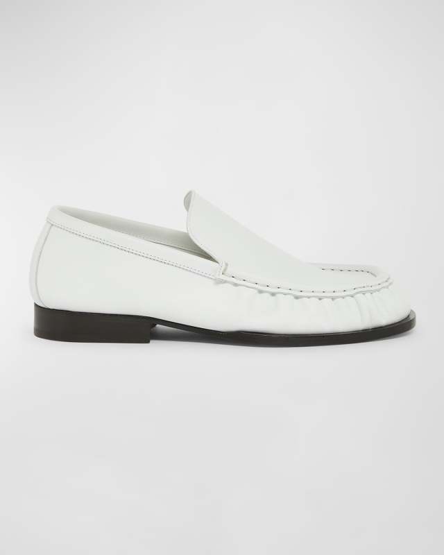 Calfskin Leather Slip-On Loafers