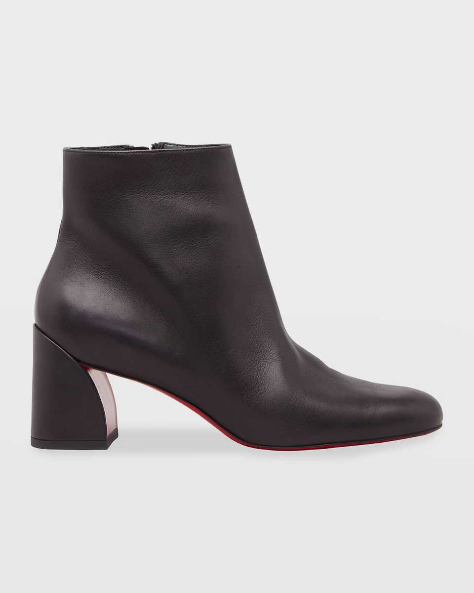 Turela Leather Side-Zip Red Sole Booties