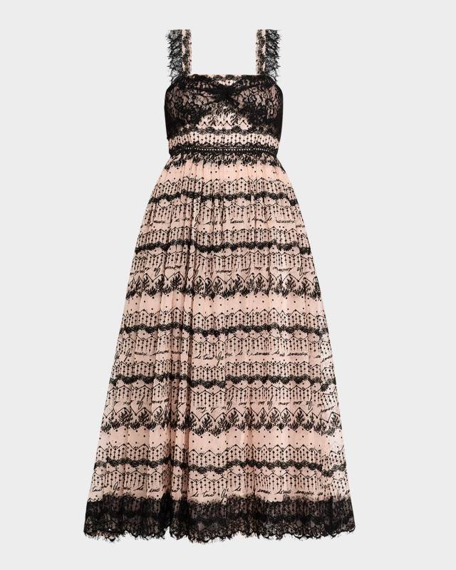 Fen Lace-Trim Midi Dress