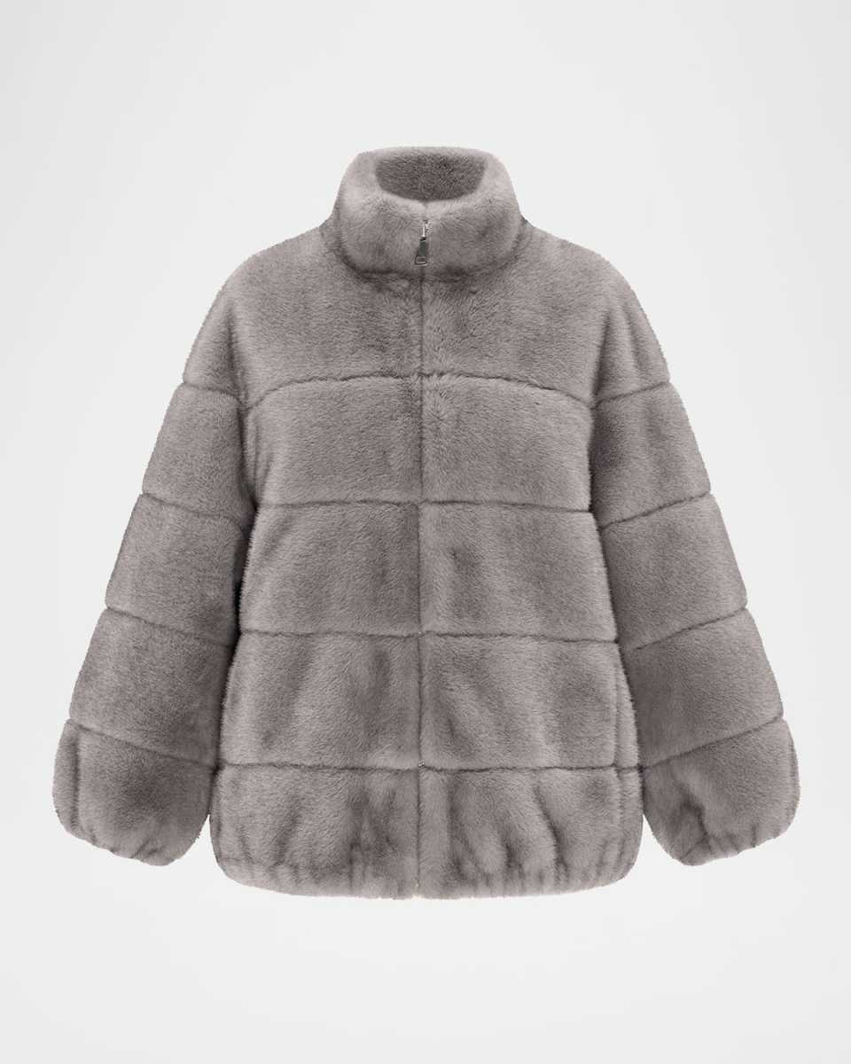 Mink Faux Fur Zip Jacket