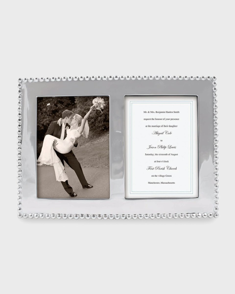Pearled Double Picture Frame, 5"x 7"