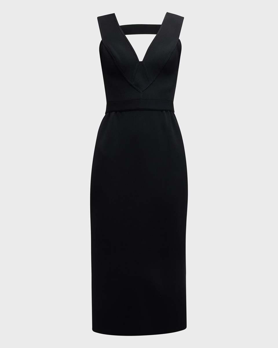 Cutout Milano Knit Midi Dress