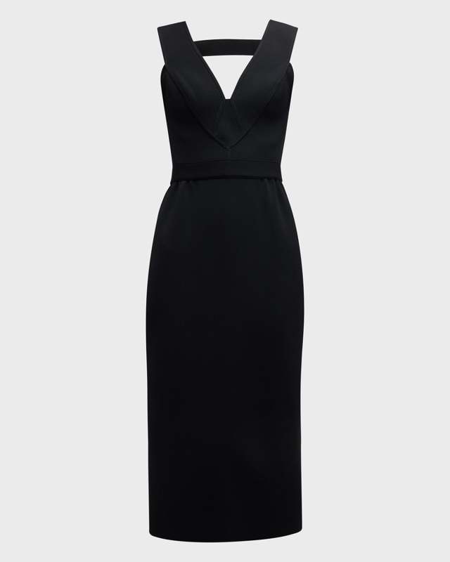 Cutout Milano Knit Midi Dress