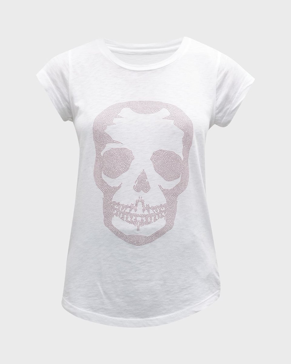 Skull Strass Short-Sleeve T-Shirt