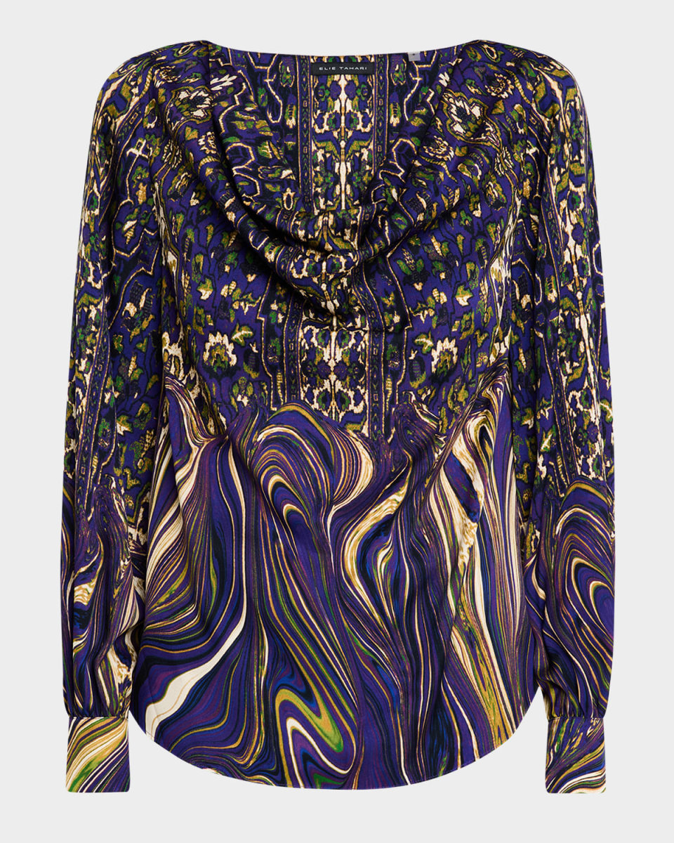 The Lani Cowl-Neck Silk Blouse