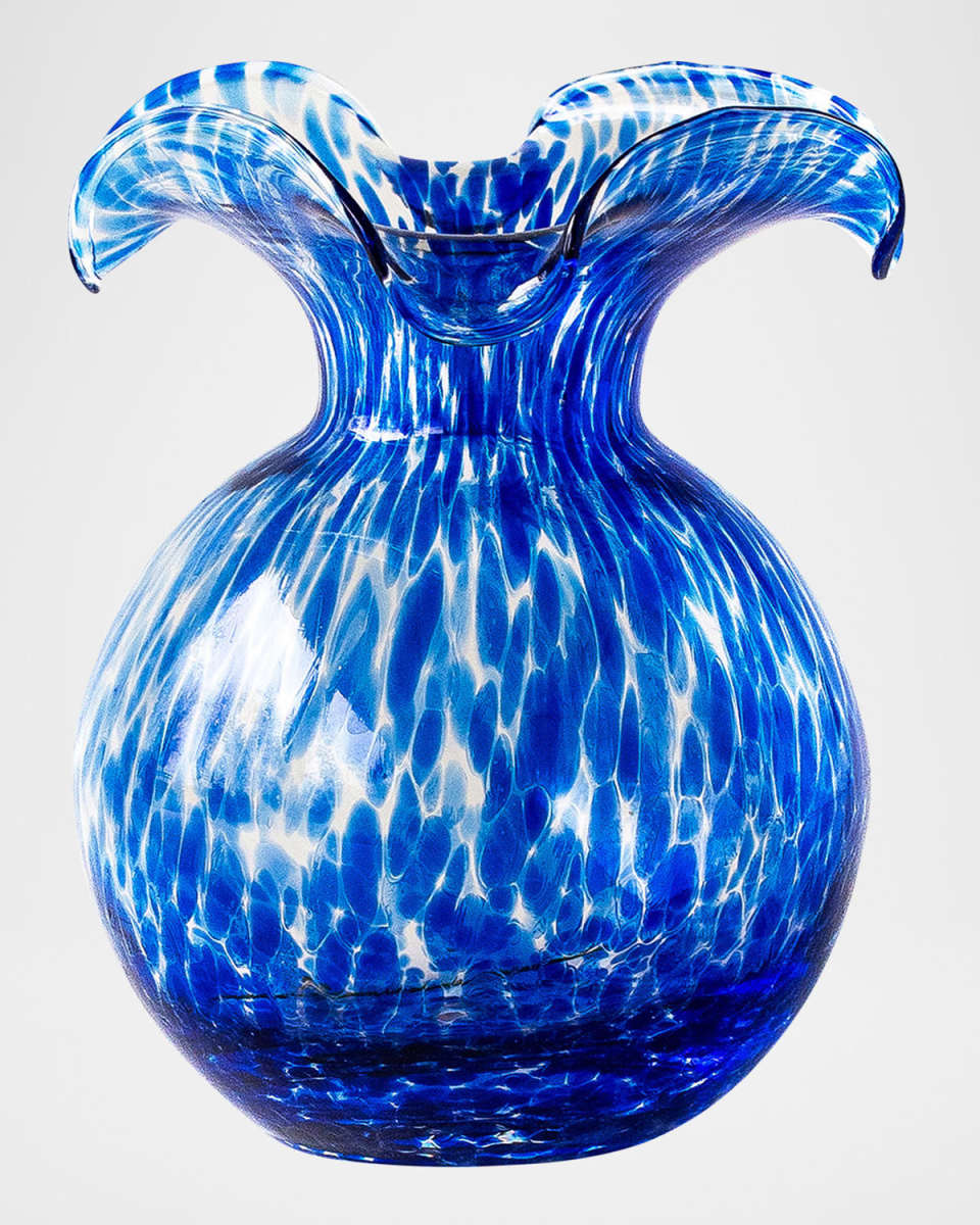 Hibiscus Glass Tortoiseshell Small Fluted Vase