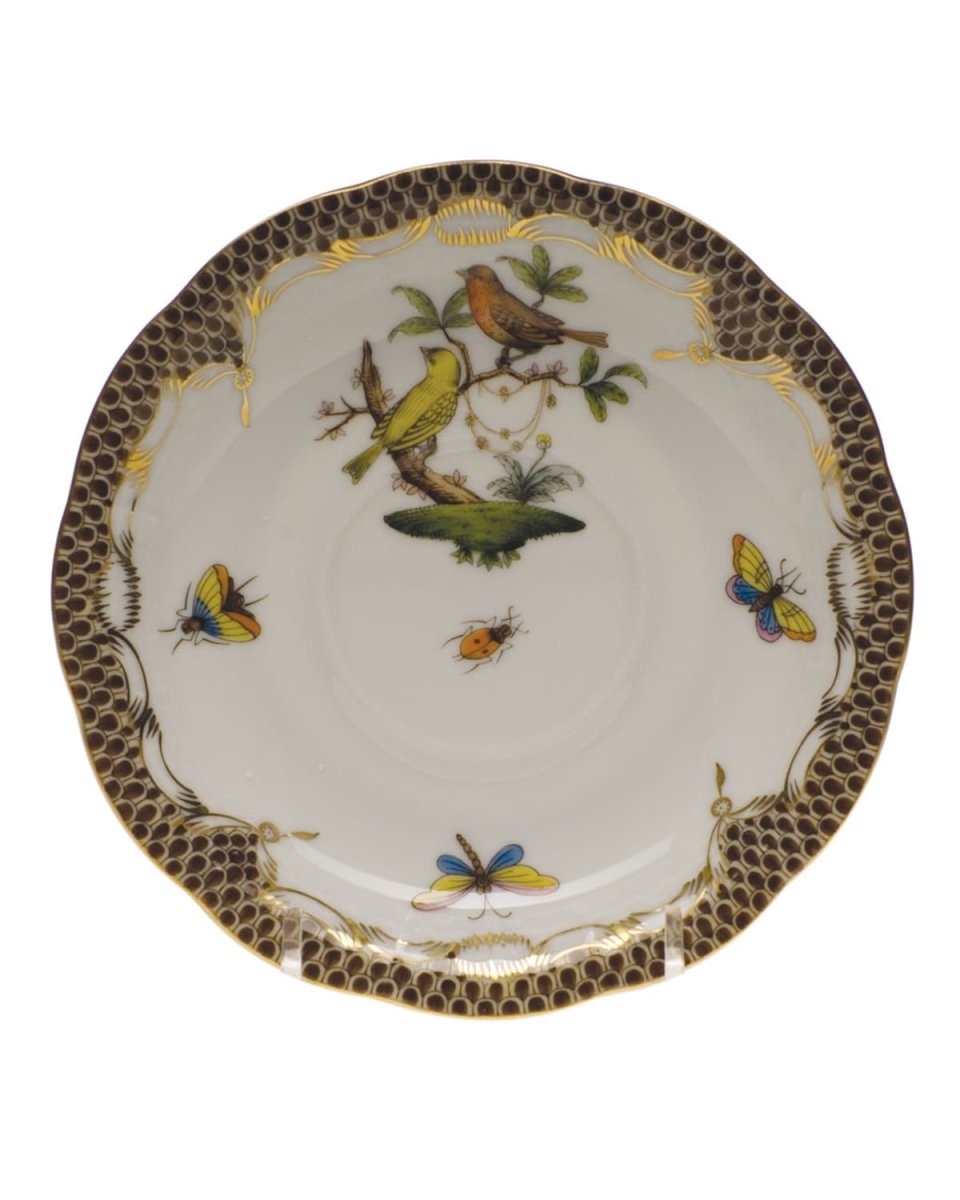 Rothschild Bird Brown Motif 06 Tea Saucer