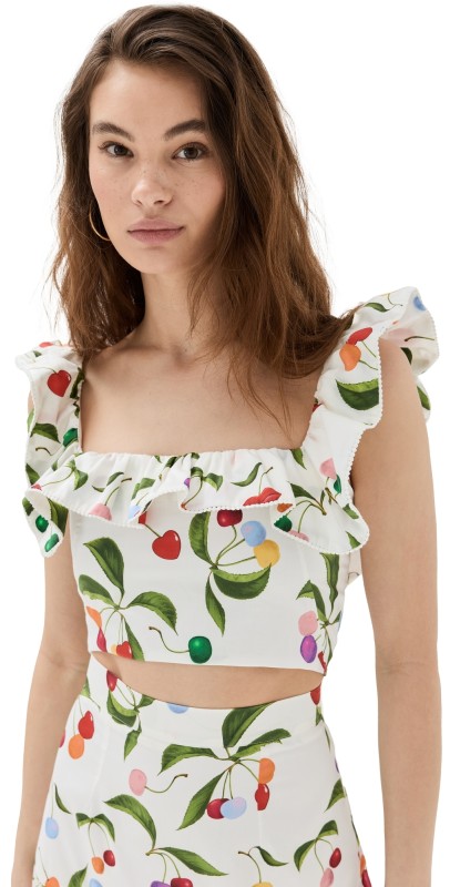 Borgo de Nor Jazz Cotton Top Cherry/White