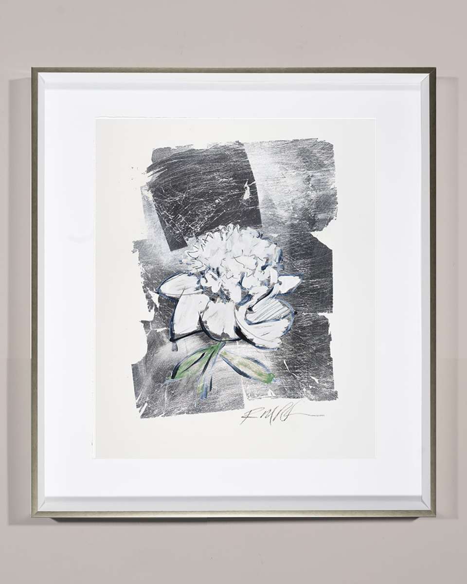 'Silver Flower Peony' Wall Art