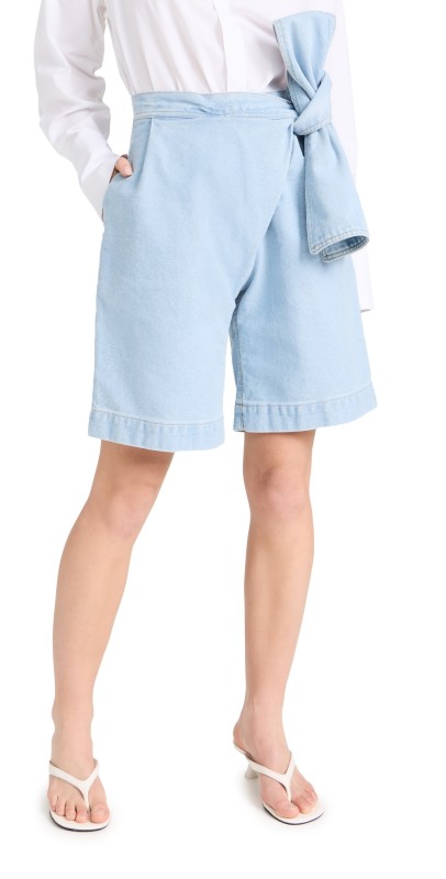 By Efrain Mogollon Petal Bermuda Shorts Denim