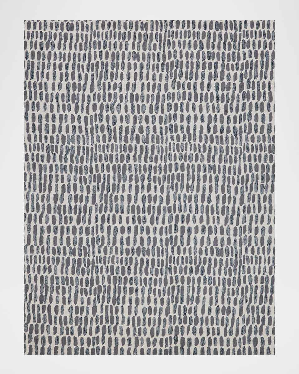 Ink Blot Hand-Tufted Black & Gray Rug, 6' x 9'