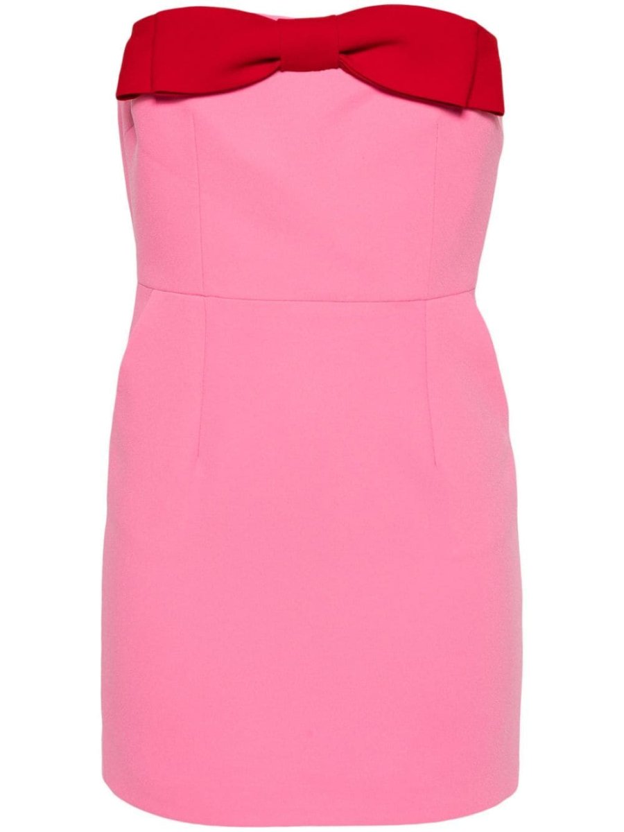 bow-embellished mini dress
