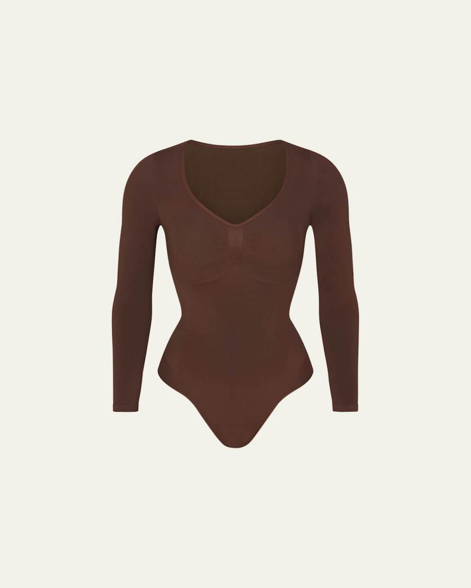 Seamless Sculpt V-Neck Thong Bodysuit