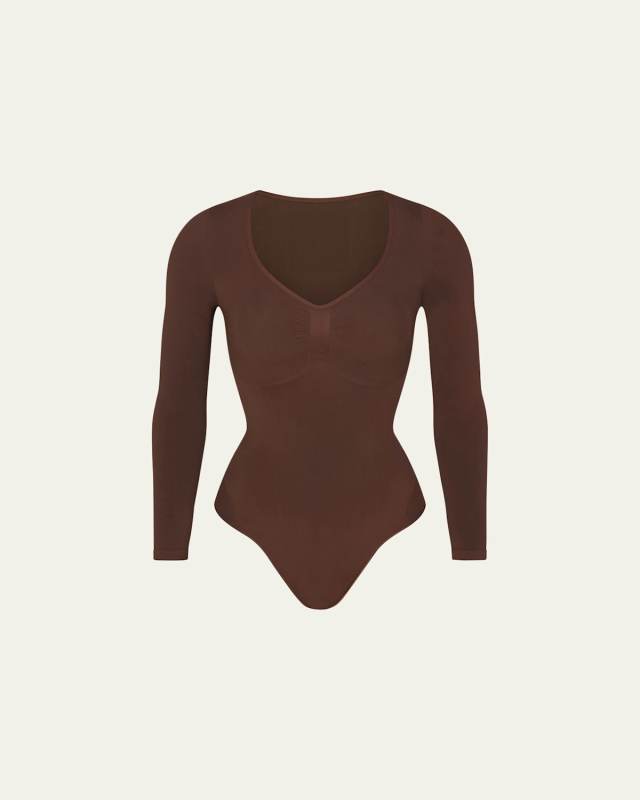 Seamless Sculpt V-Neck Thong Bodysuit