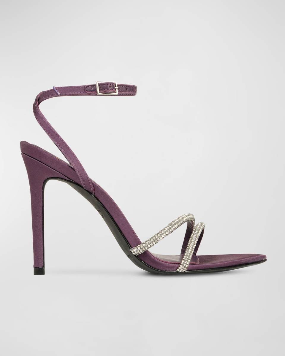 Embellished Ankle-Strap Stiletto Sandals